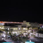 A view of the courtyard of the hotel, taken from our enormous balcony.