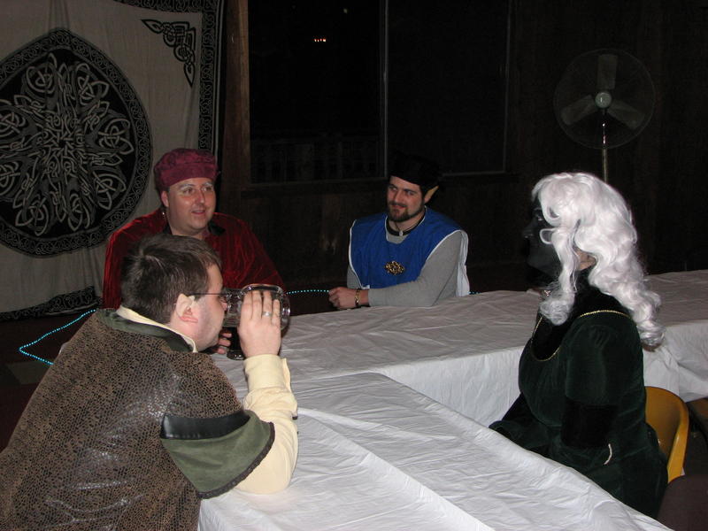 The Quadlum table at dinner