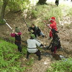 Rei, Edwin, and Krieger face a zombie and a troll.