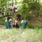 Setting the scene at Belgatos park, with photographers onlooking.