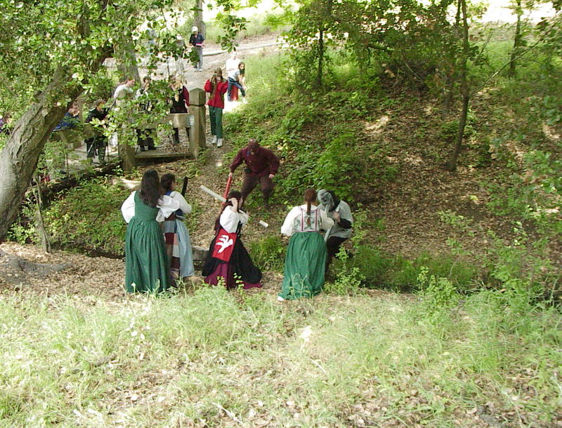 Setting the scene at Belgatos park, with photographers onlooking.